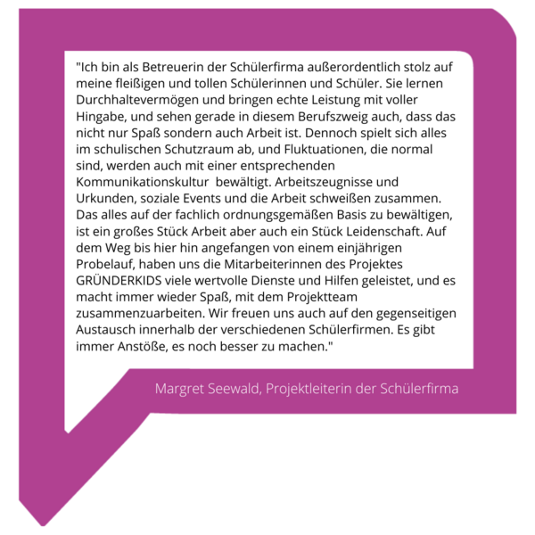 Margret Seewald, Projektleitung